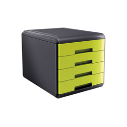 Cassettiera 4 cassetti 45mm MyDesk verde