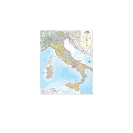 CARTA GEOGRAFICA MURALE ITALIA 97X122CM