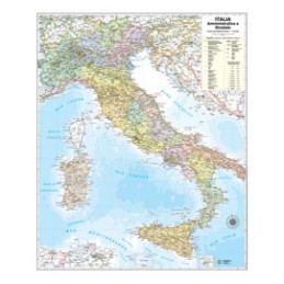 CARTA GEOGRAFICA MURALE ITALIA 67X85CM