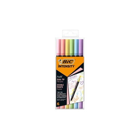 Astuccio 6 pennarelli Intensity dual tip brush colori assortiti Pastel