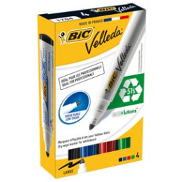 ASTUCCIO 4 MARCATORI P.TONDA Whiteboard VELLEDA® 1701 Recycled