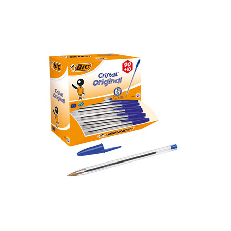 Dispenser value pack 90+10 penna sfera CRISTAL® medio 1,0mm blu