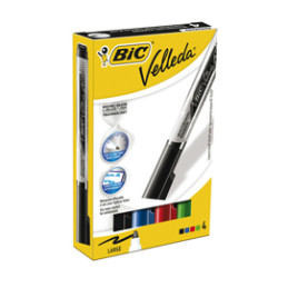 ASTUCCIO 4 MARCATORI P.TONDA Whiteboard VELLEDA® Liquid Ink Tank