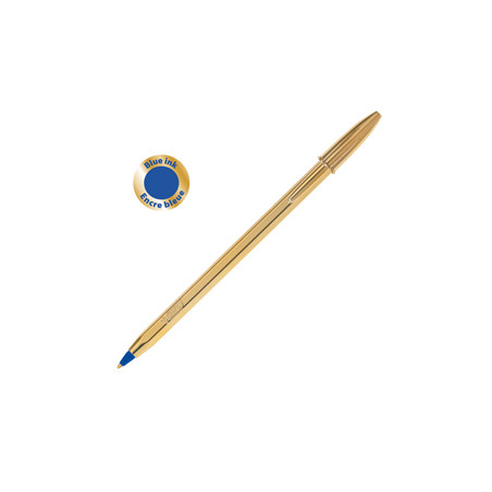 20 penna sfera CRISTAL® SHINE GOLD medio 1,0mm blu