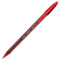 20 penna sfera con cappuccio Cristal® Exact 0.7mm rosso