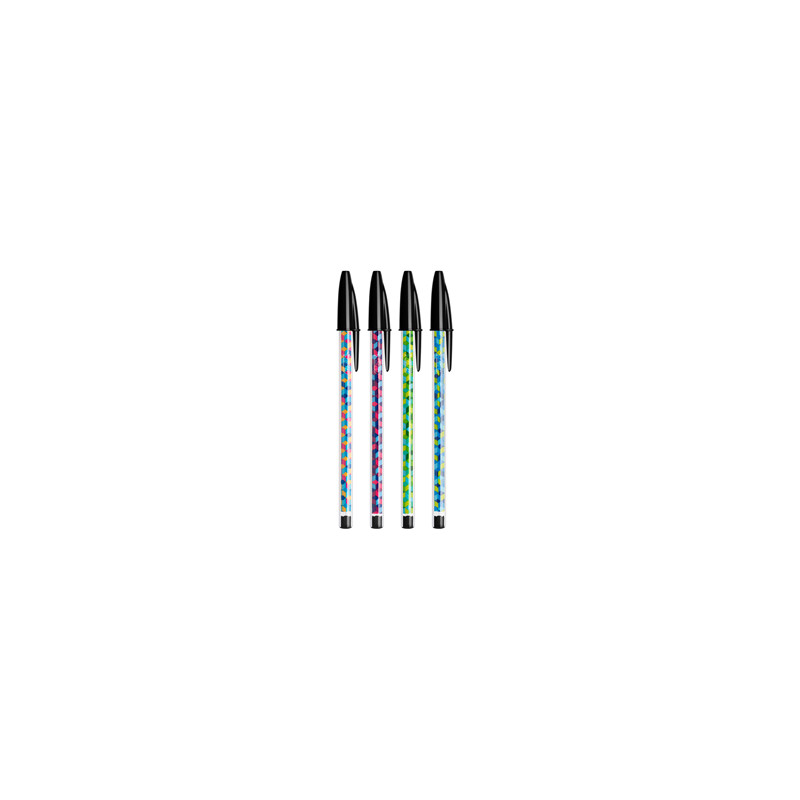 20 penna sfera con cappuccio Cristal® Collection 1.0mm nero