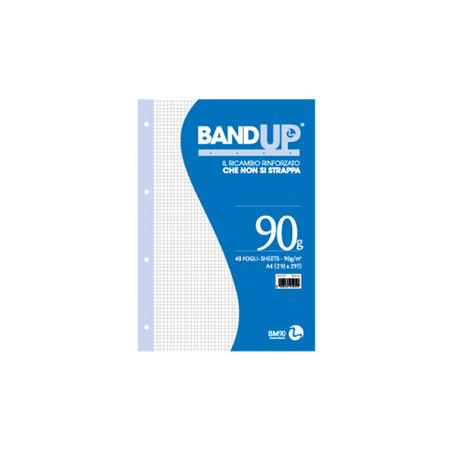 RICAMBI FORATI RINFORZATI BANDUP A4 90gr 40fg 4mm