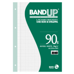 RICAMBI FORATI RINFORZATI BANDUP A4 90gr 40fg 5mm c/margine