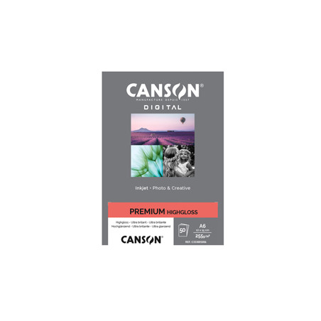 Carta InkJet PREMIUM 10X15cm 50fg 255gr HightGloss RC Canson