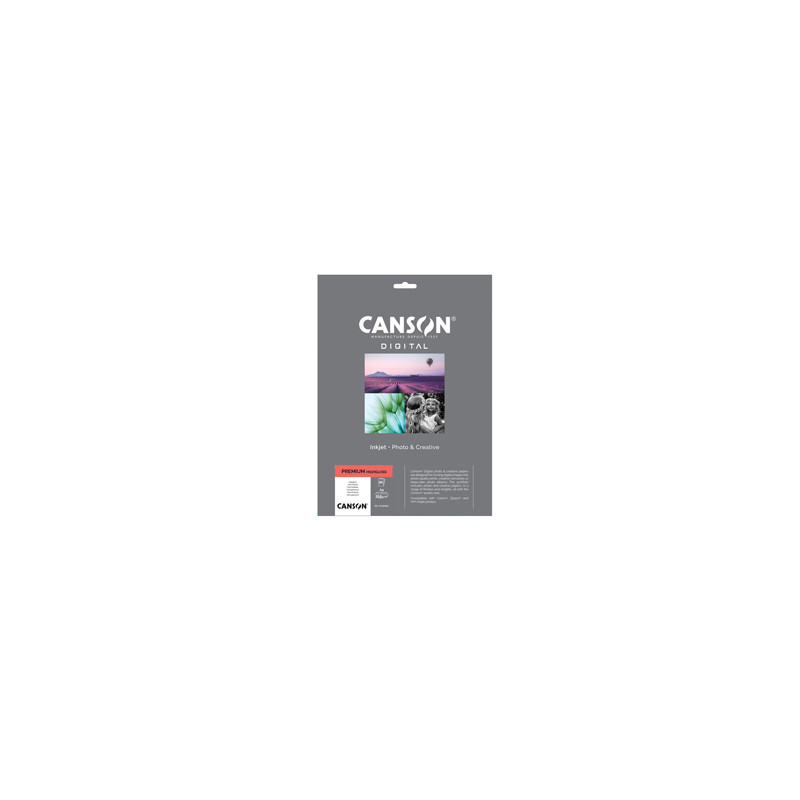 Carta InkJet PREMIUM A4 20fg 255gr HightGloss RC Canson