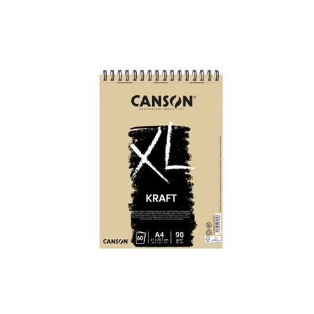 Album spiralato lato corto XL KRAFT A4 60 fg. 90 gr. Canson