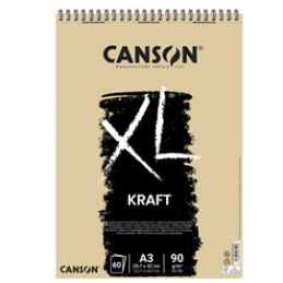 Album spiralato lato corto XL KRAFT A3 60 fg. 90 gr. Canson