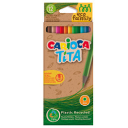 12 matite Tita Eco Family colori assortiti Carioca