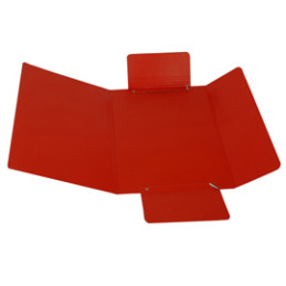 CARTELLINA C/ELAS  25X34CM ROSSO PRESSPAN 32P