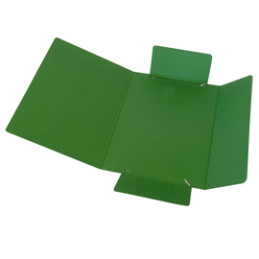 CARTELLINA C/ELAS  25X34CM VERDE PRESSPAN 32P