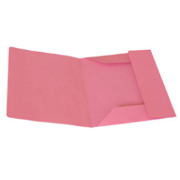 50 CARTELLINE 3 LEMBI ROSA S/STAMPA 200GR