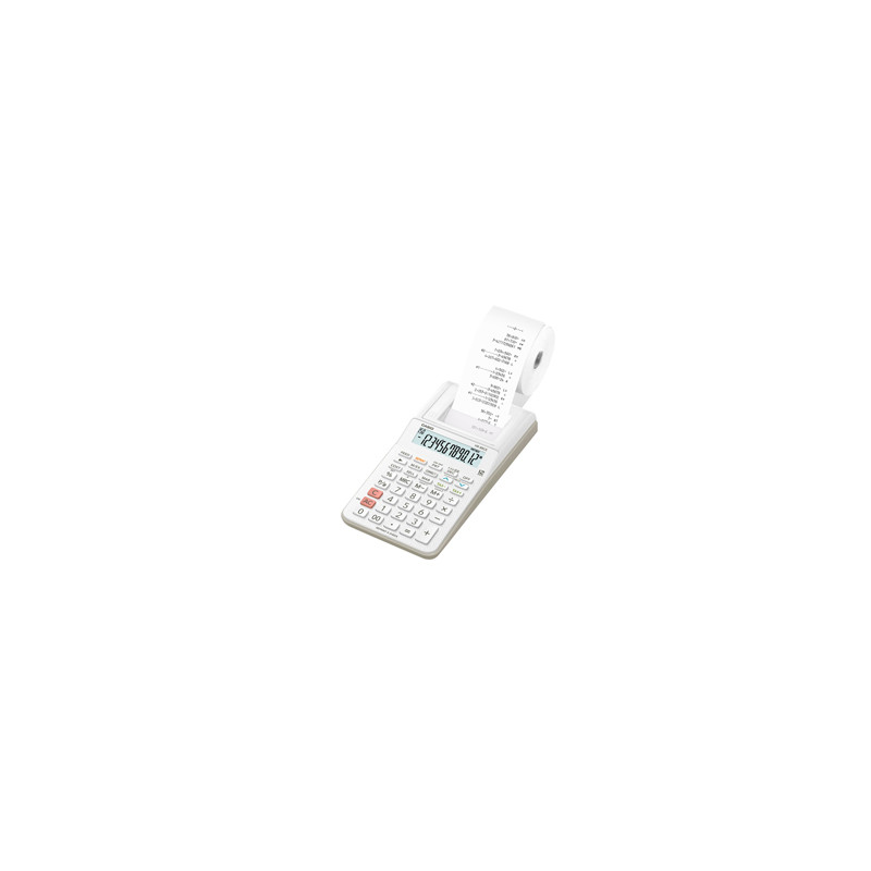 CALCOLATRICE SCRIVENTE 12 CIFRE HR-8RCE BIANCO CASIO