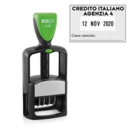 Timbro Office S360 DATARIO personalizzabile autoinchiostrante 30x45mm COLOP