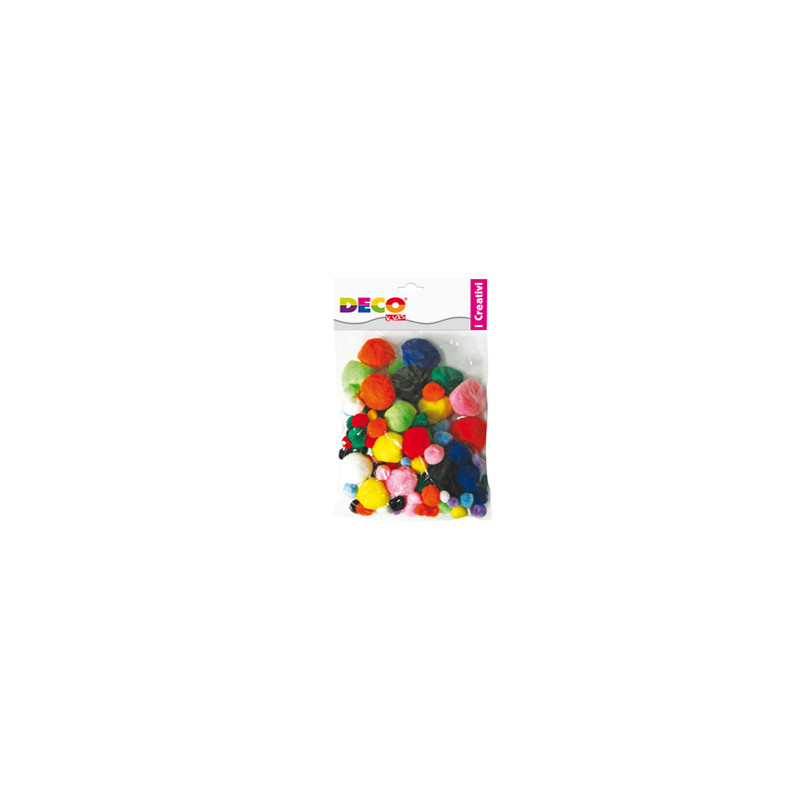 Pompons busta da 40pz colori assortiti CWR