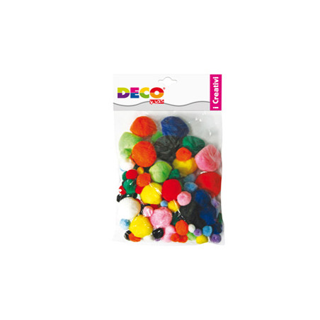 Pompons busta da 40pz colori assortiti CWR