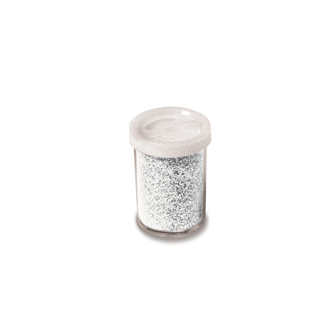 Glitter flacone grana fine 25ml argento Cwr