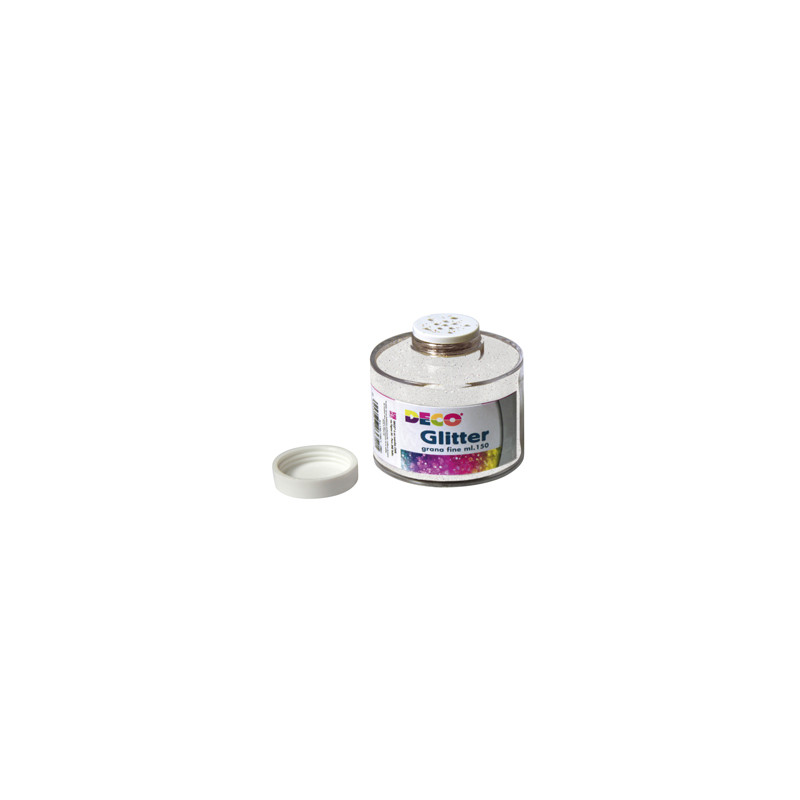 BARATTOLO GLITTER GRANA FINE ML150 BIANCO/IRIDE ART 130/100 CWR