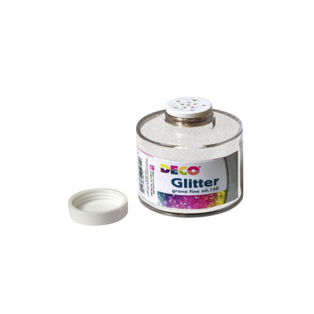 BARATTOLO GLITTER GRANA FINE ML150 BIANCO/IRIDE ART 130/100 CWR