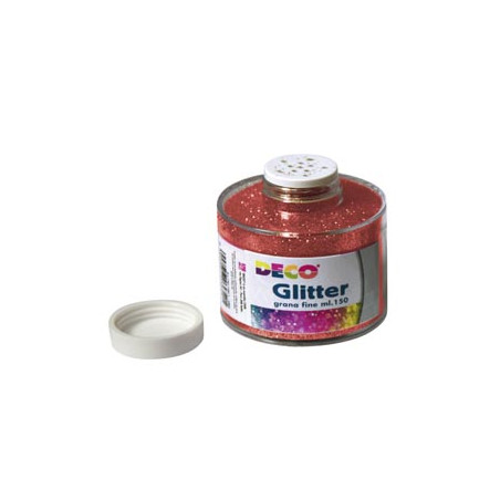 BARATTOLO GLITTER GRANA FINE ML150 ROSSO ART 130/100 CWR