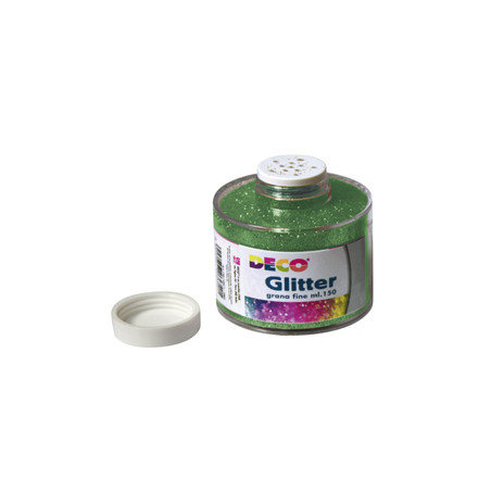 Barattolo glitter grana fine 150ml verde art.130/100 CWR