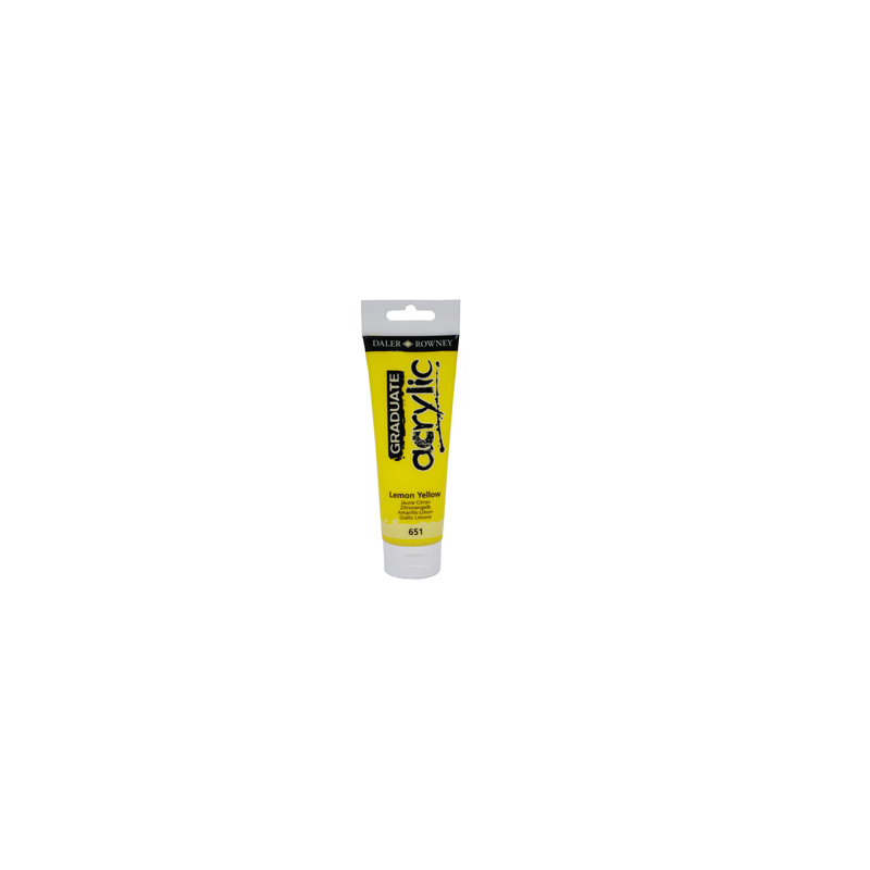 Colore acrilico fine Graduate tubo 120ml giallo limone Daler Rowney