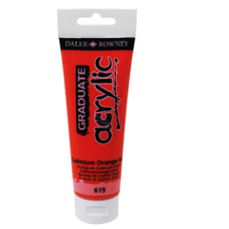 Colore acrilico fine Graduate tubo 120ml arancio cadmio scuro im. Daler Rowney