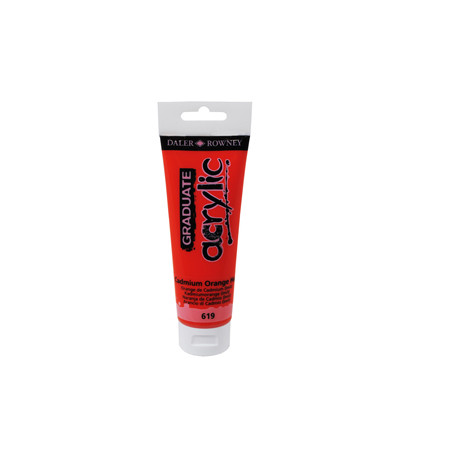 Colore acrilico fine Graduate tubo 120ml arancio cadmio scuro im. Daler Rowney