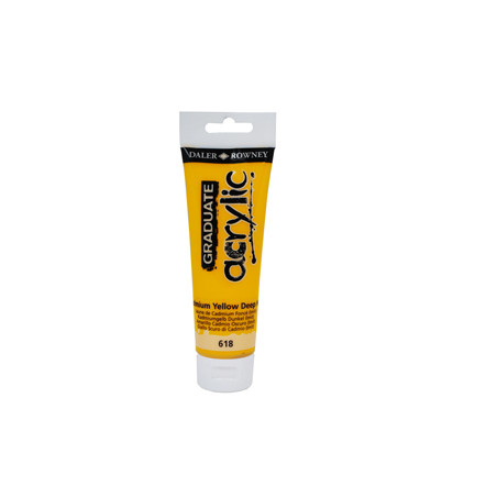 Colore acrilico fine Graduate tubo 120ml giallo cadmio scuro im. Daler Rowney