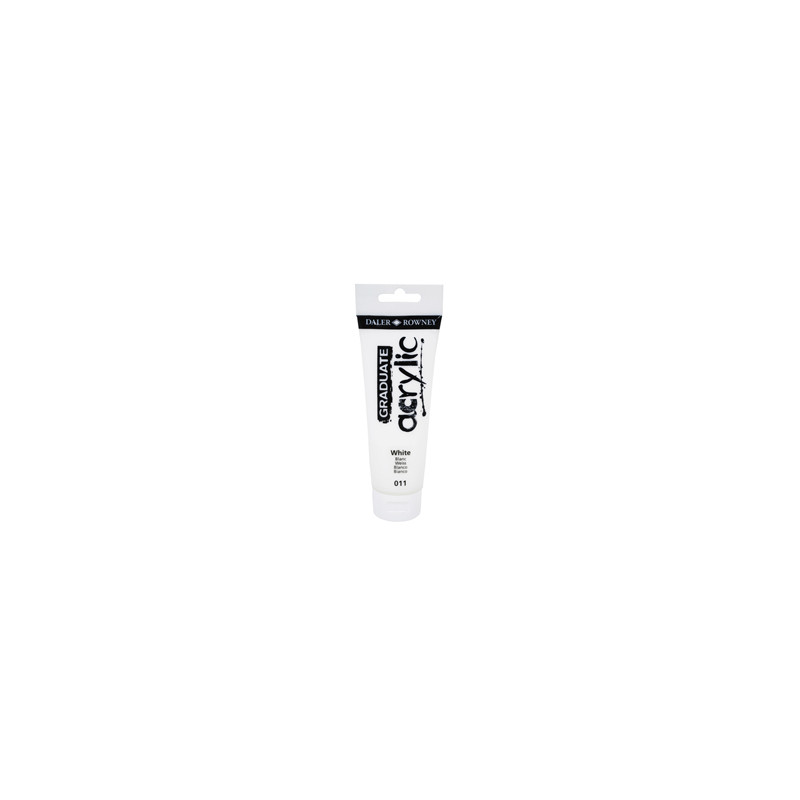 Colore acrilico fine Graduate tubo 120 ml bianco Daler Rowney