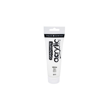 Colore acrilico fine Graduate tubo 120 ml bianco Daler Rowney