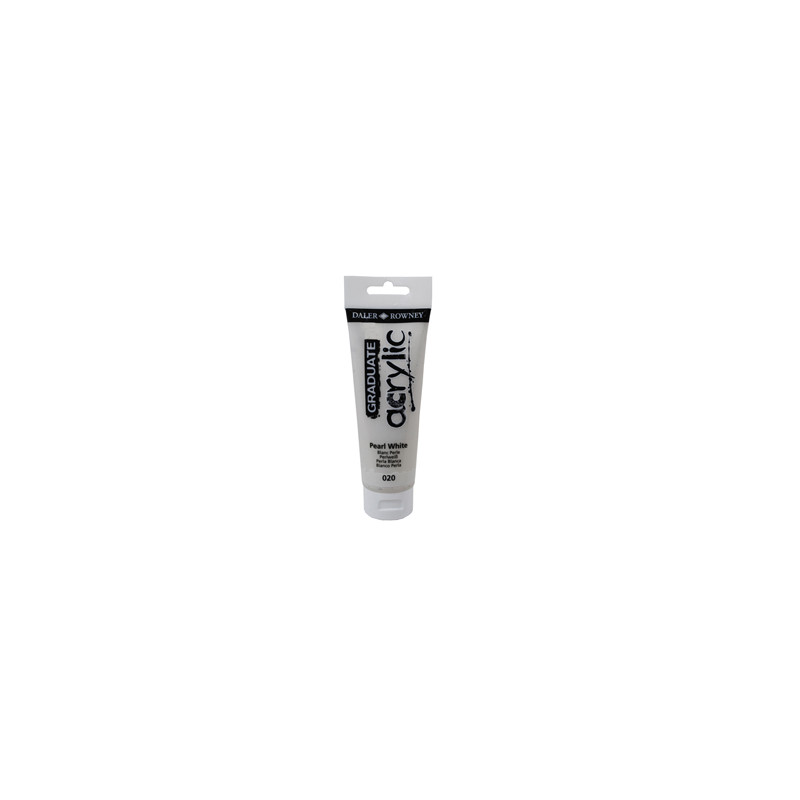 Colore acrilico fine Graduate tubo 120 ml bianco perla Daler Rowney