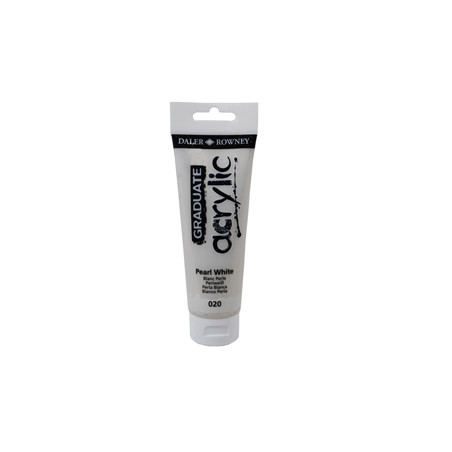 Colore acrilico fine Graduate tubo 120 ml bianco perla Daler Rowney