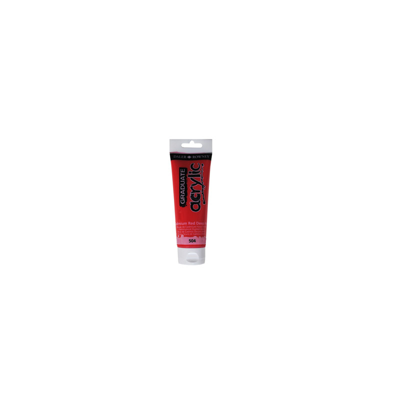 Colore acrilico fine Graduate tubo 120ml rosso cadmio scuro imit. Daler Rowney