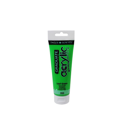 Colore acrilico fine Graduate tubo 120 ml verde foglia Daler Rowney