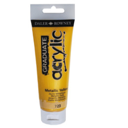 Colore acrilico fine Graduate tubo 120ml giallo metal Daler Rowney