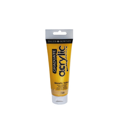 Colore acrilico fine Graduate tubo 120ml giallo metal Daler Rowney