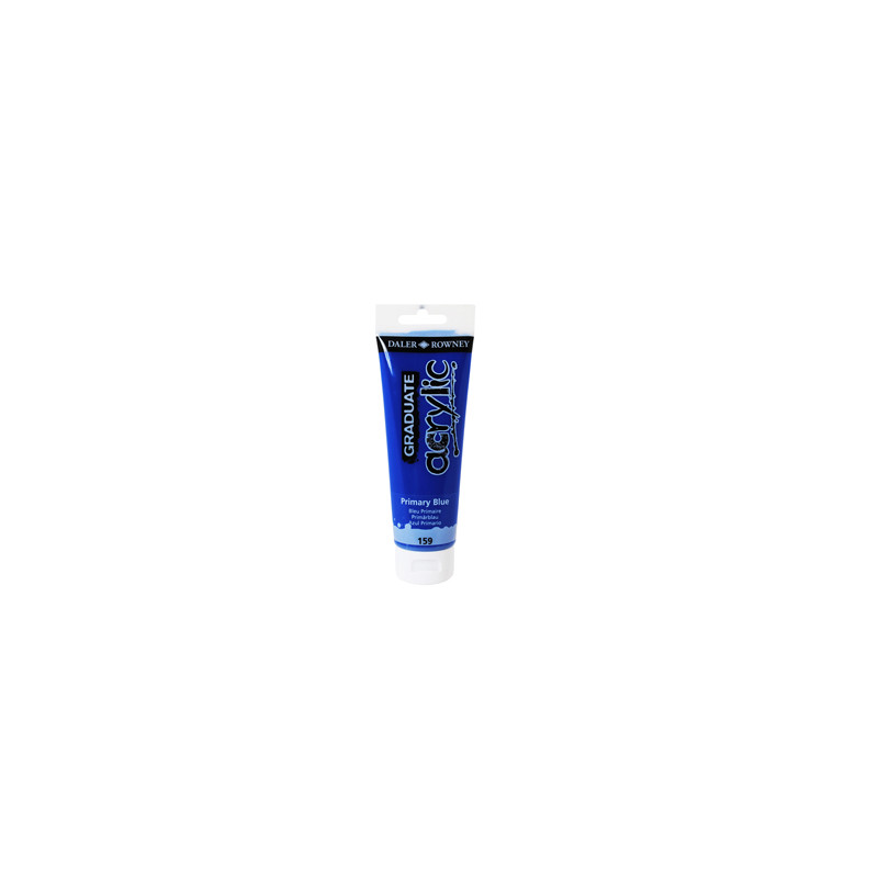 Colore acrilico fine Graduate tubo 120 ml blu primario Daler Rowney