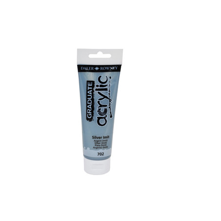 Colore acrilico fine Graduate tubo 120ml argento imit. Daler Rowney