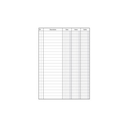 Registro Dare-Avere-Saldo 96pag. 17x12cm DU133300000 Data Ufficio