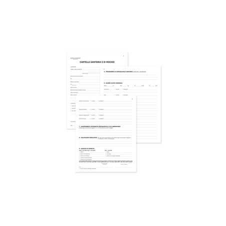 Registro CART. sanitaria/di rischio 34pag. num. 31x24,5cm DU131910000 DU