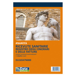 BLOC. registro onorari/fatture ricevute sanitarie 50/50 autoric. DU16547N000