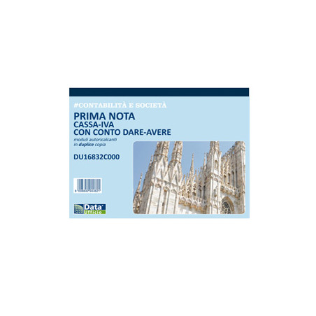 BLOC. prima nota cassa/iva c/conto dare-avere 50/50copie autor. DU16832C000