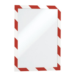 Cornice adesiv. Duraframe® Security A4 21x29,7cm rosso-bianco DURABLE