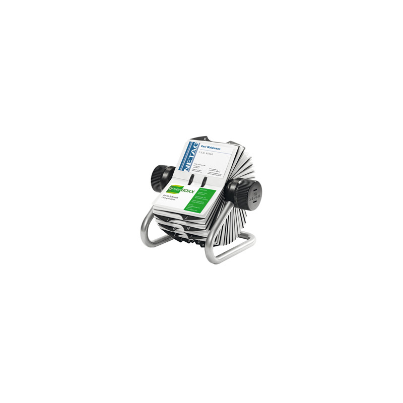 PORTABIGLIETTI VISITA ROTATORIO 400 POSTI SILVER VISIFIX ROTARY FILE DURABLE