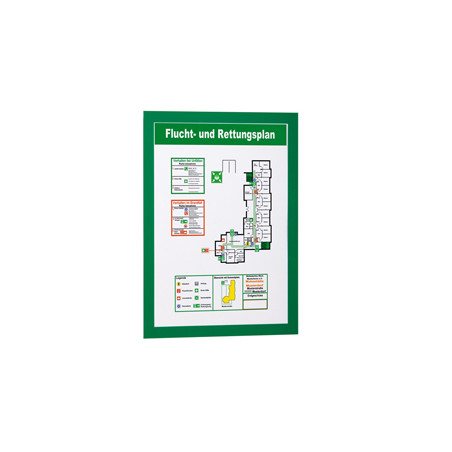 Cornice espositiva adesiv. Duraframe® A4 21x29,7cm verde DURABLE